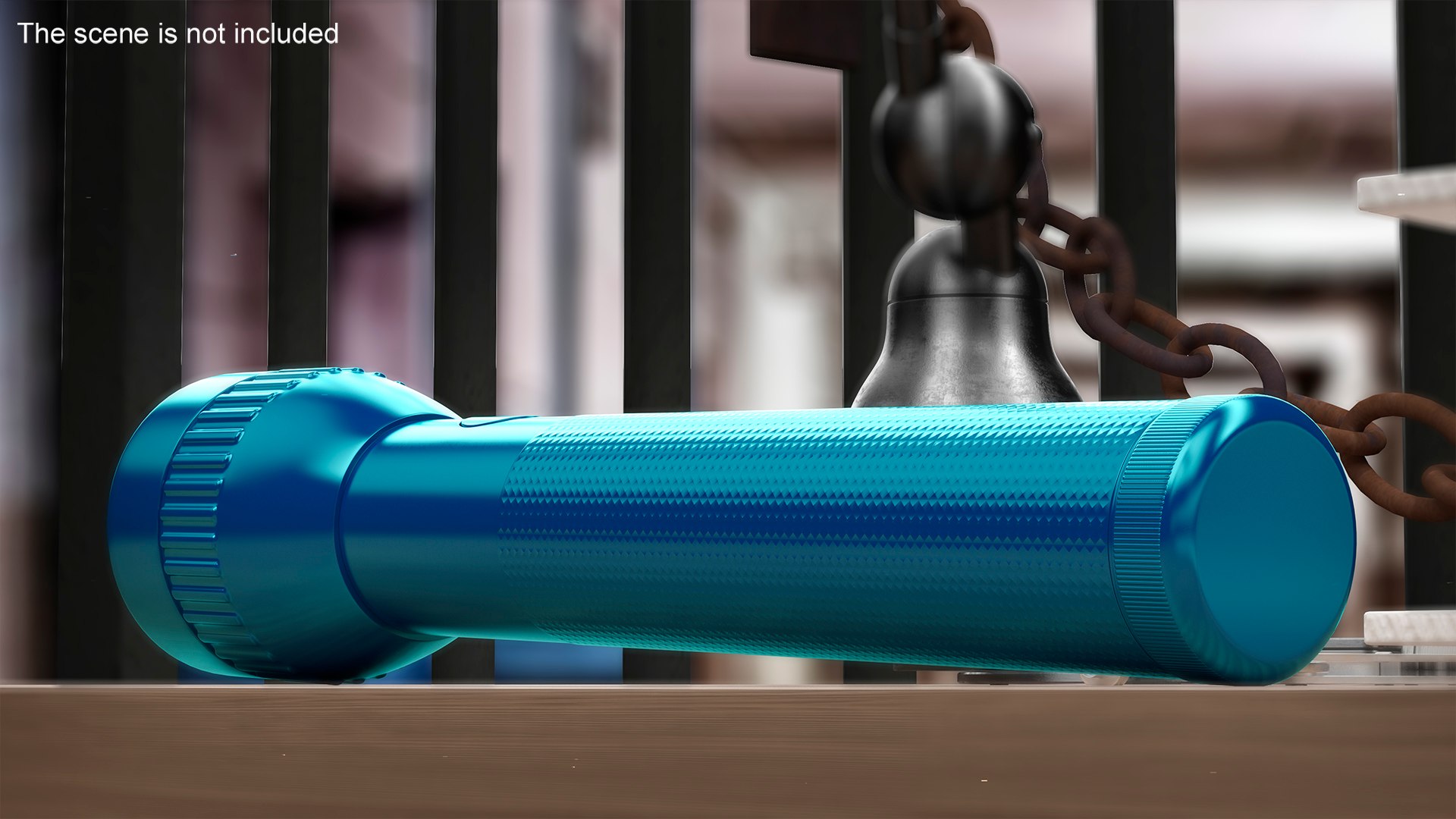 3D Blue Metal Police Flashlight Model - TurboSquid 2148543