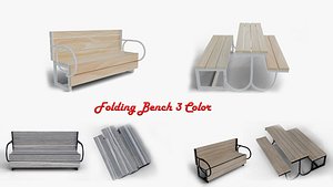 2 in 1 outdoor folding bench 3 Colors