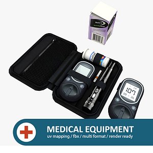medical equipment meter glucose 3d model