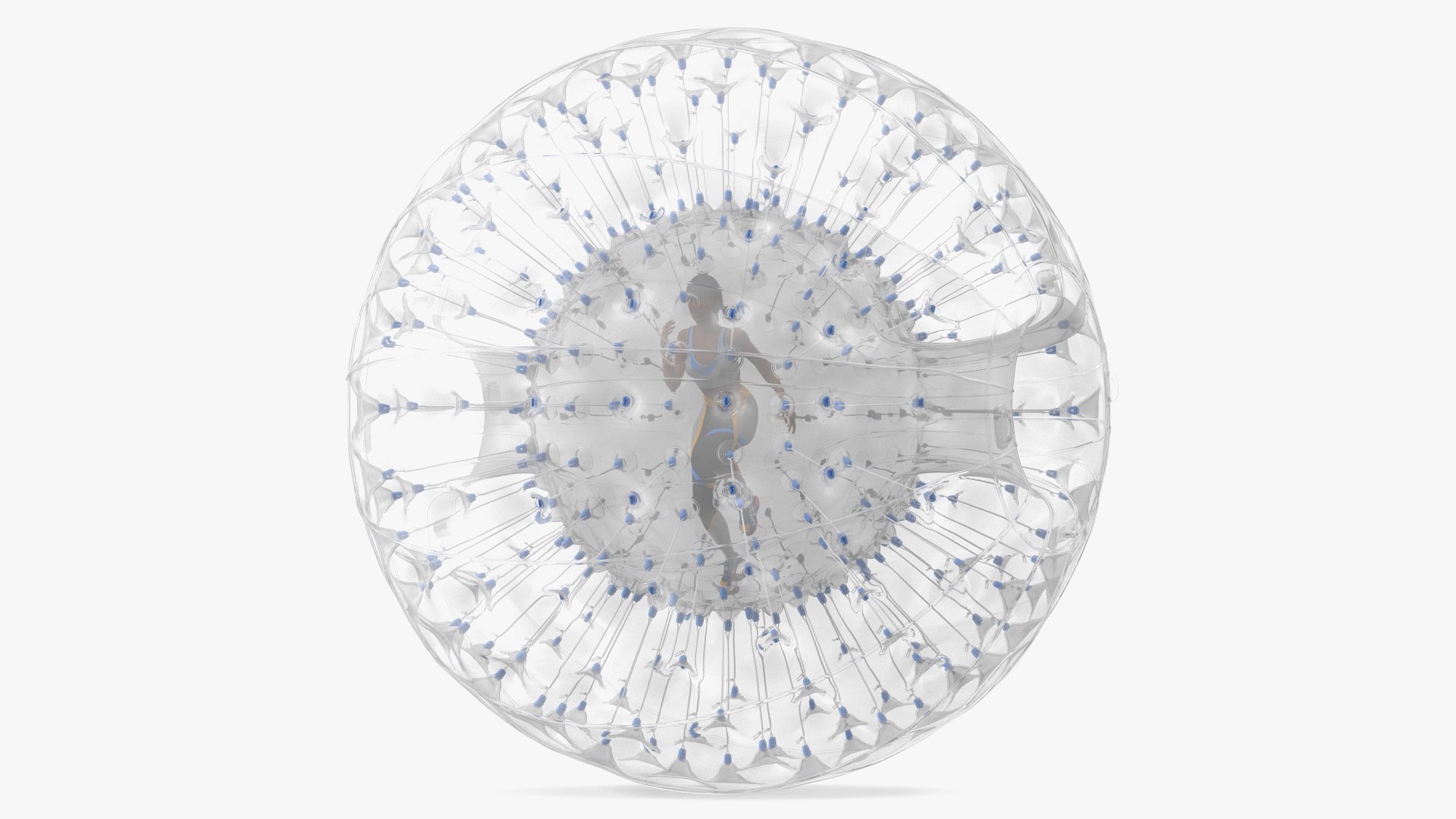 Zorb Balloon with Athlete 3D model preview