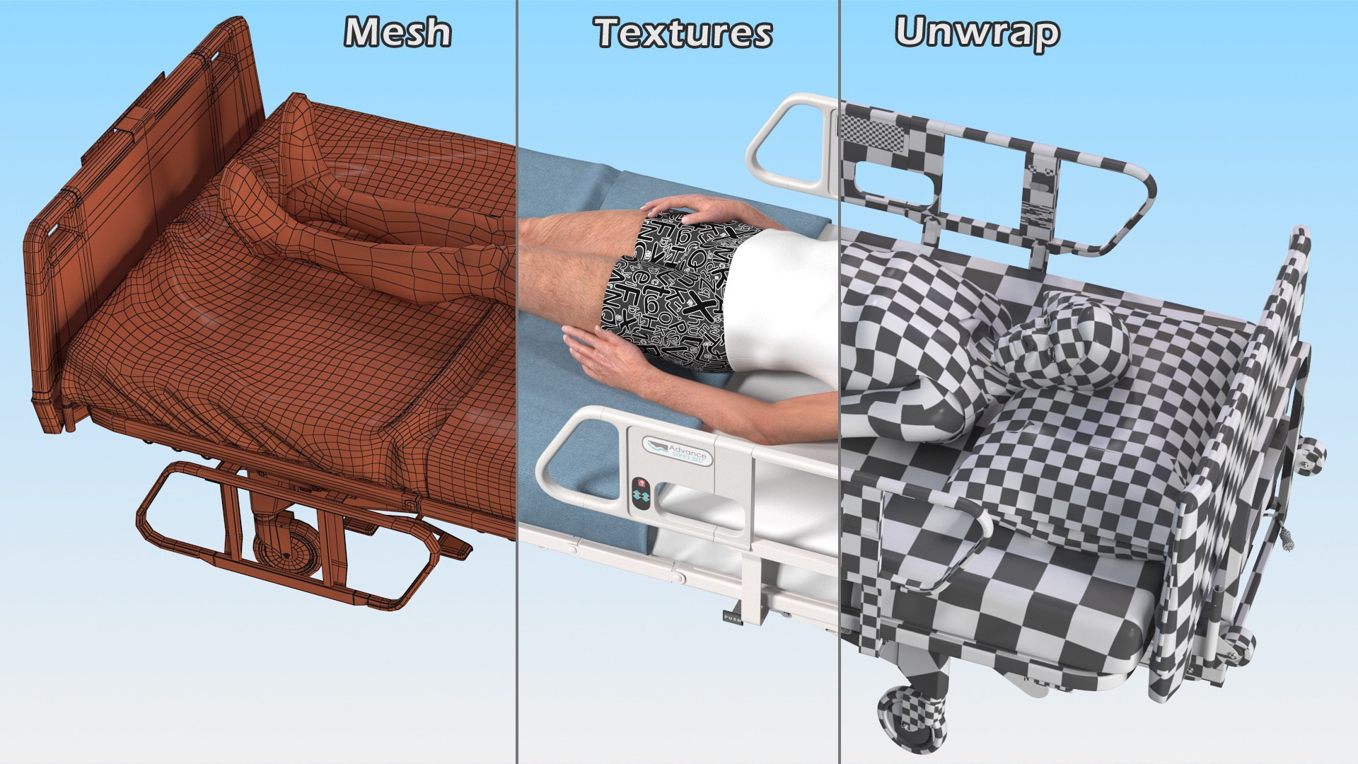 3D model Patient on Hospital Bed Rigged for Maya https://p.turbosquid.com/ts-thumb/Sn/Q4XckB/T7/patientonhospitalbedrigged3dsmodel021/jpg/1642428519/1920x1080/fit_q87/883e24b79feffdf9e9f7000ef296f4103823e66d/patientonhospitalbedrigged3dsmodel021.jpg