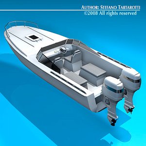 3d dxf motor boat