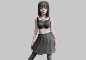 3D Pretty stylized woman V35062 model