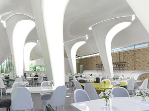 3D model serpentine gallery restaurant