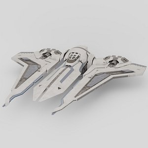 3D model Star Wars Komrk-class Fighter