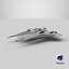 3D model Star Wars Komrk-class Fighter