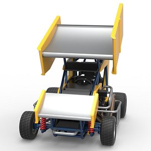 Winged 600 Micro sprint car Scale 1 to 25