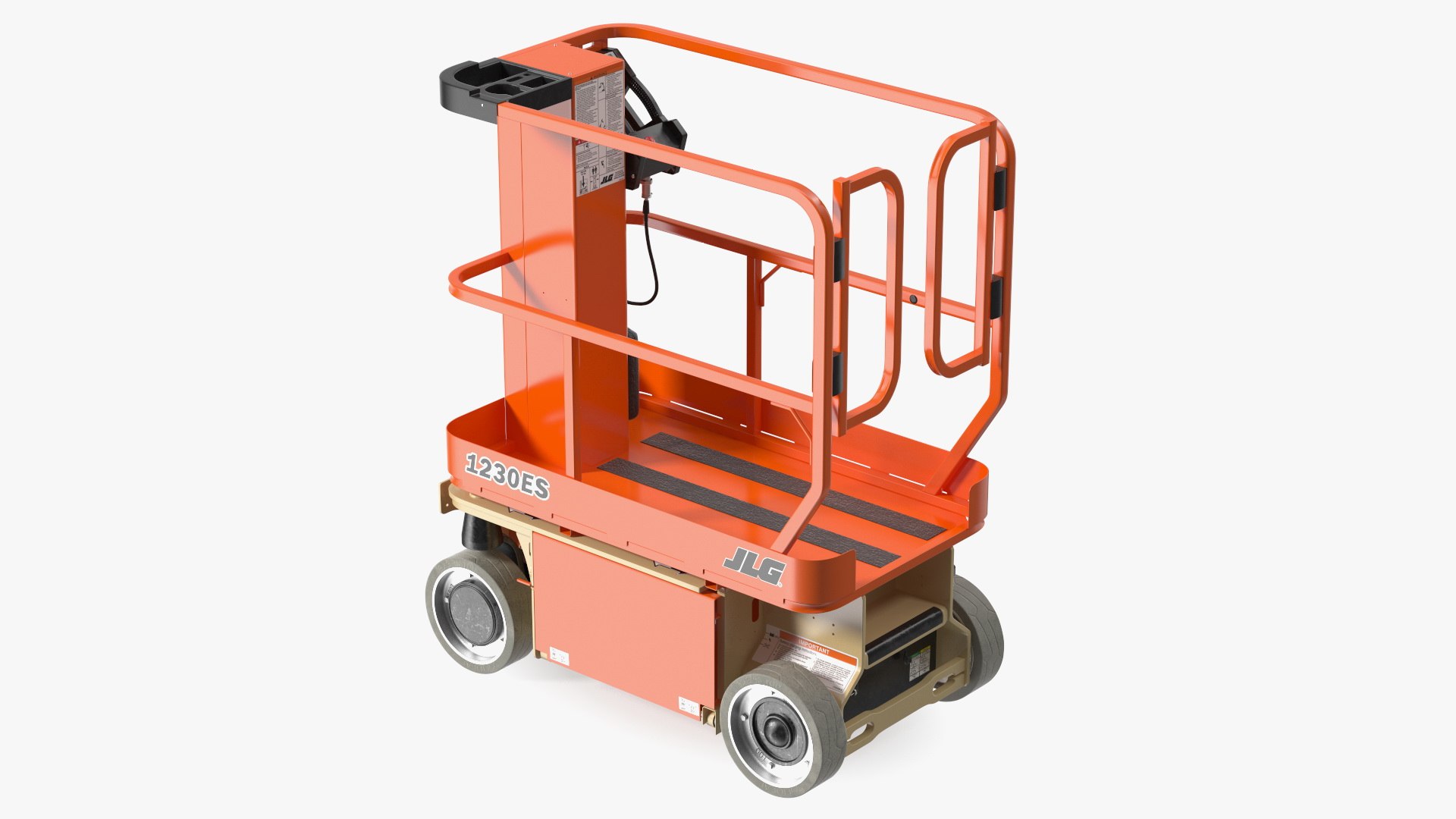 JLG 1230ES Vertical Mast Lift New Rigged 3D model preview