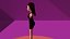 free low poly woman in dress 51