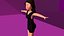 free low poly woman in dress 51