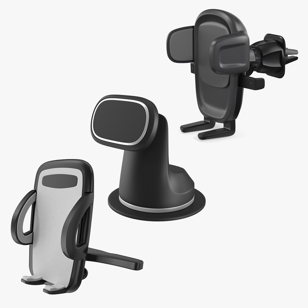 Phone Holders for Car Collection 3D model preview