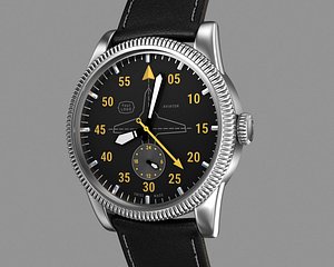 aviator wrist watch design 3d model