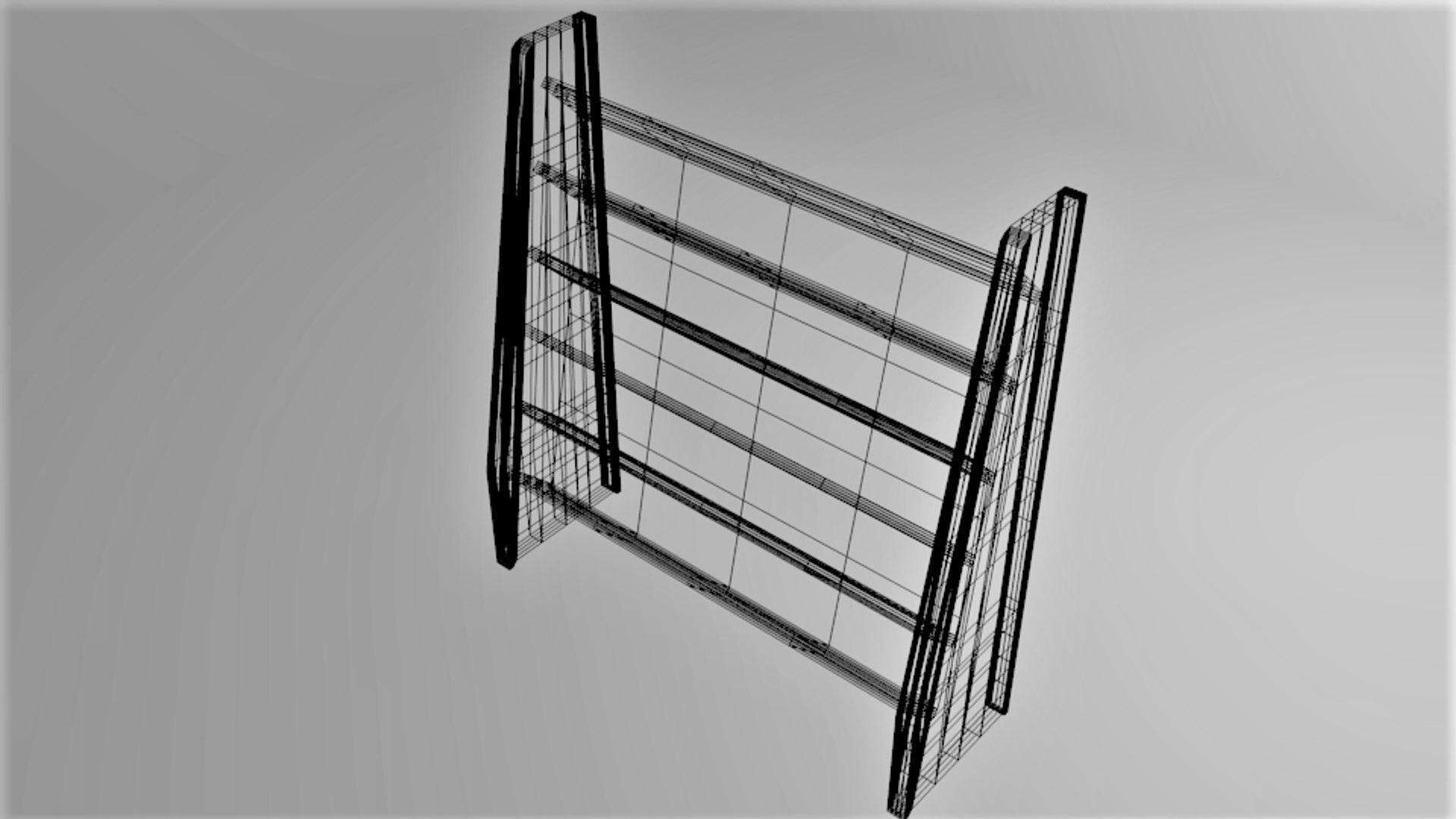 3D Bookshelf Magazine Rack - TurboSquid 1541427