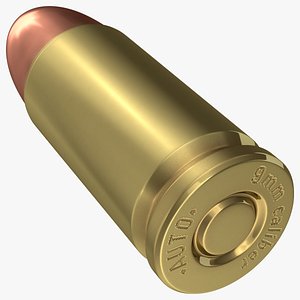 3D model 9mm Luger Ammo