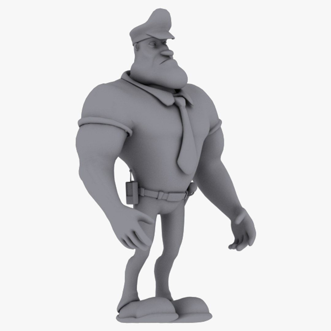 Policeman Man 3d Model