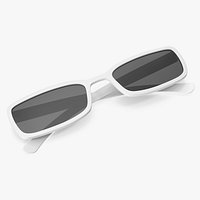Optical Square Glasses with White Frame Folded