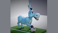 Il Ciuchino Campione - File STL per stampante 3D - donkey soccer