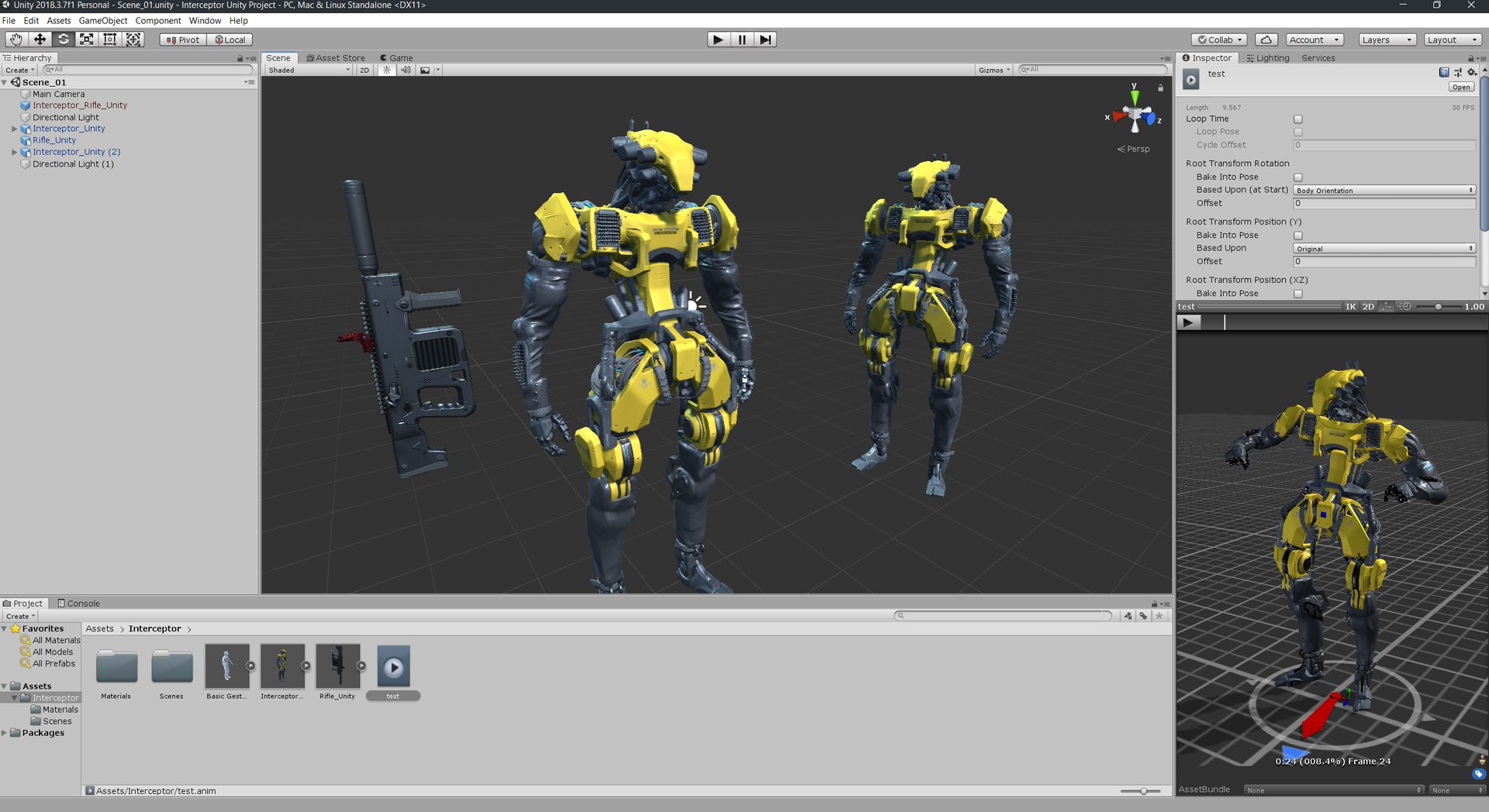 Interceptor Robot Character Unreal Model - TurboSquid 1409896