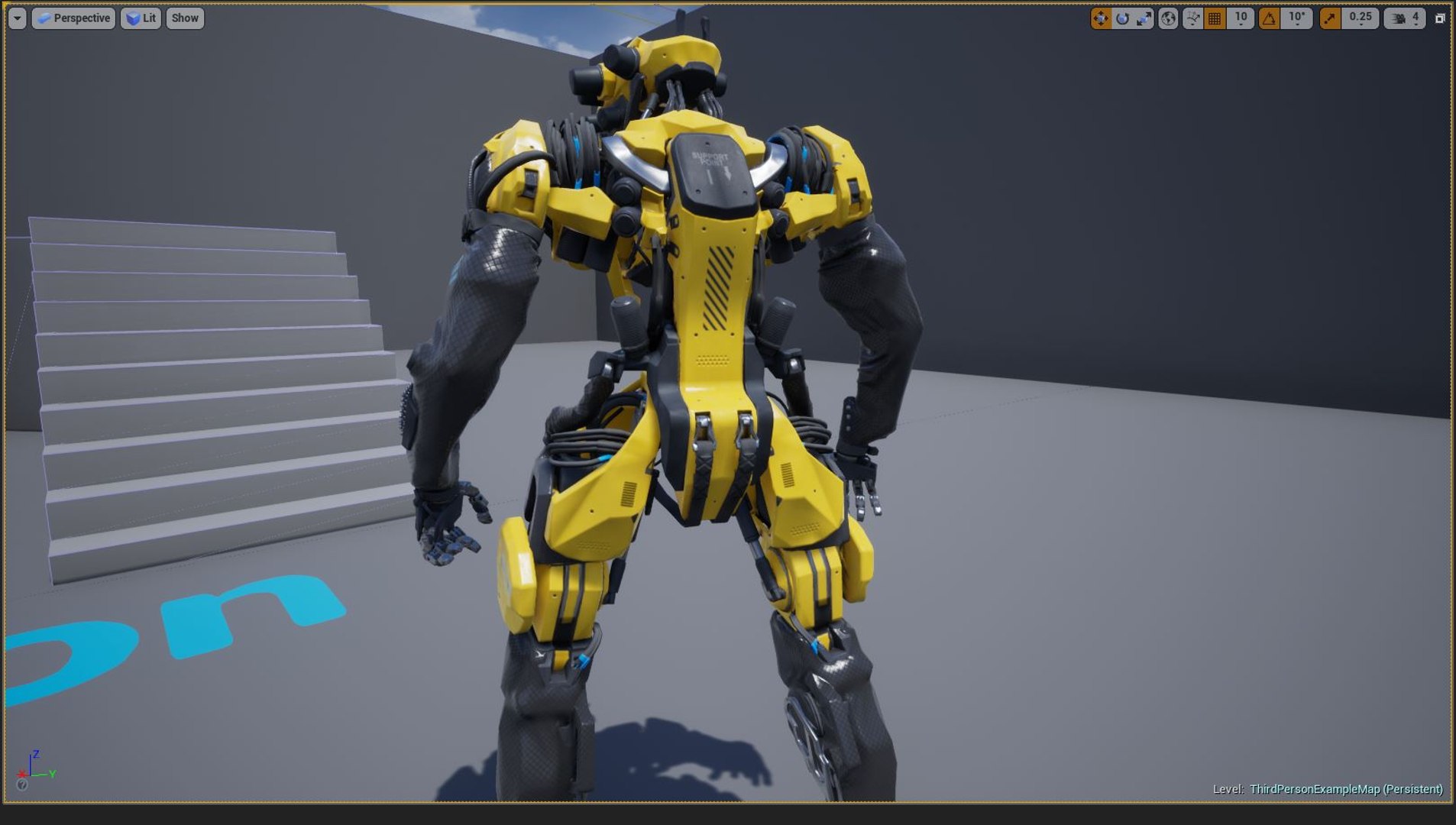 Interceptor Robot Character Unreal Model - TurboSquid 1409896