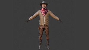 3D model Realistic 3D Cowboy Character model