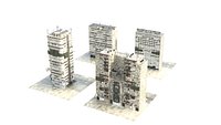 Modular Post Apocalyptic City Buildings pack