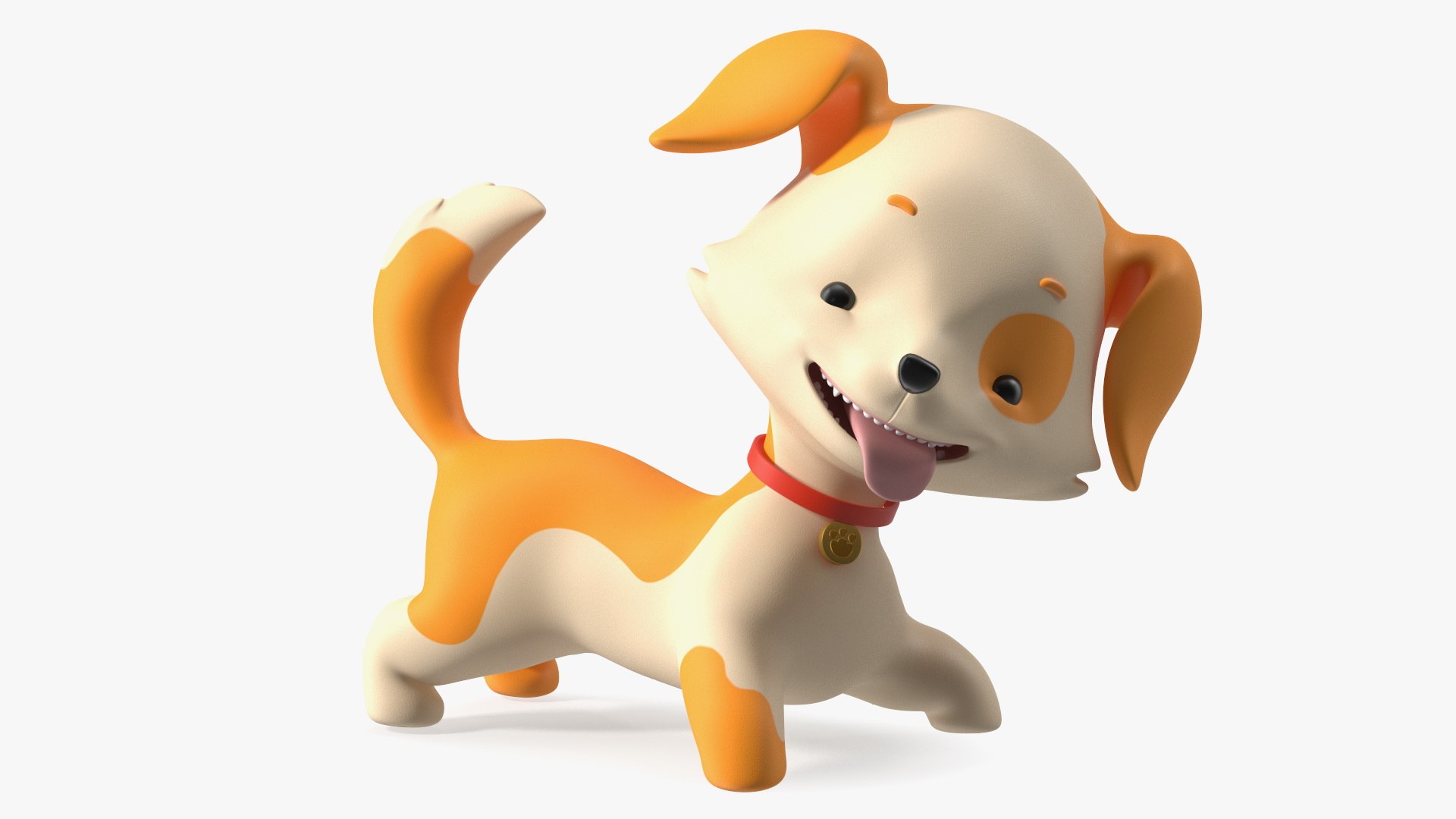 3D Cartoon Puppy Dog Playful Pose Model - TurboSquid 1926485, image size:1920x1080
