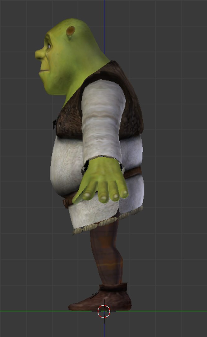 Shrek rigged 10 3D Model in Monster 3DExport