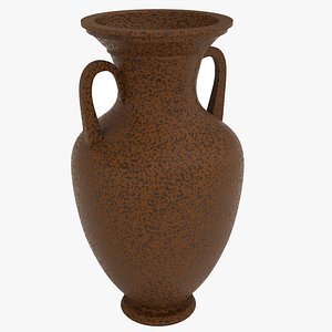 3D Antiqued Greek Terracotta Amphora