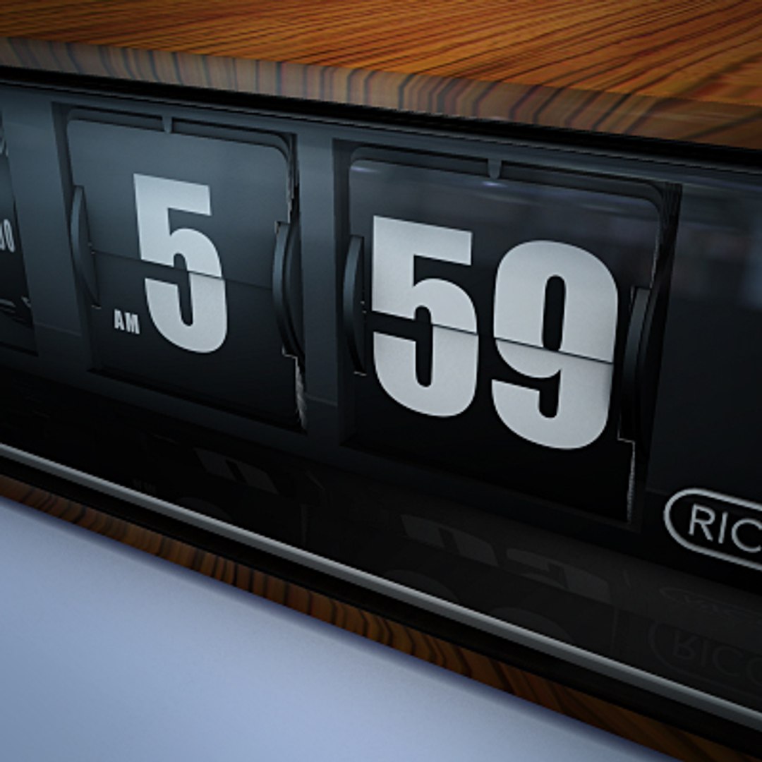 dxf retro tv flip clock