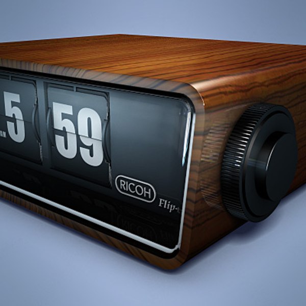 dxf retro tv flip clock