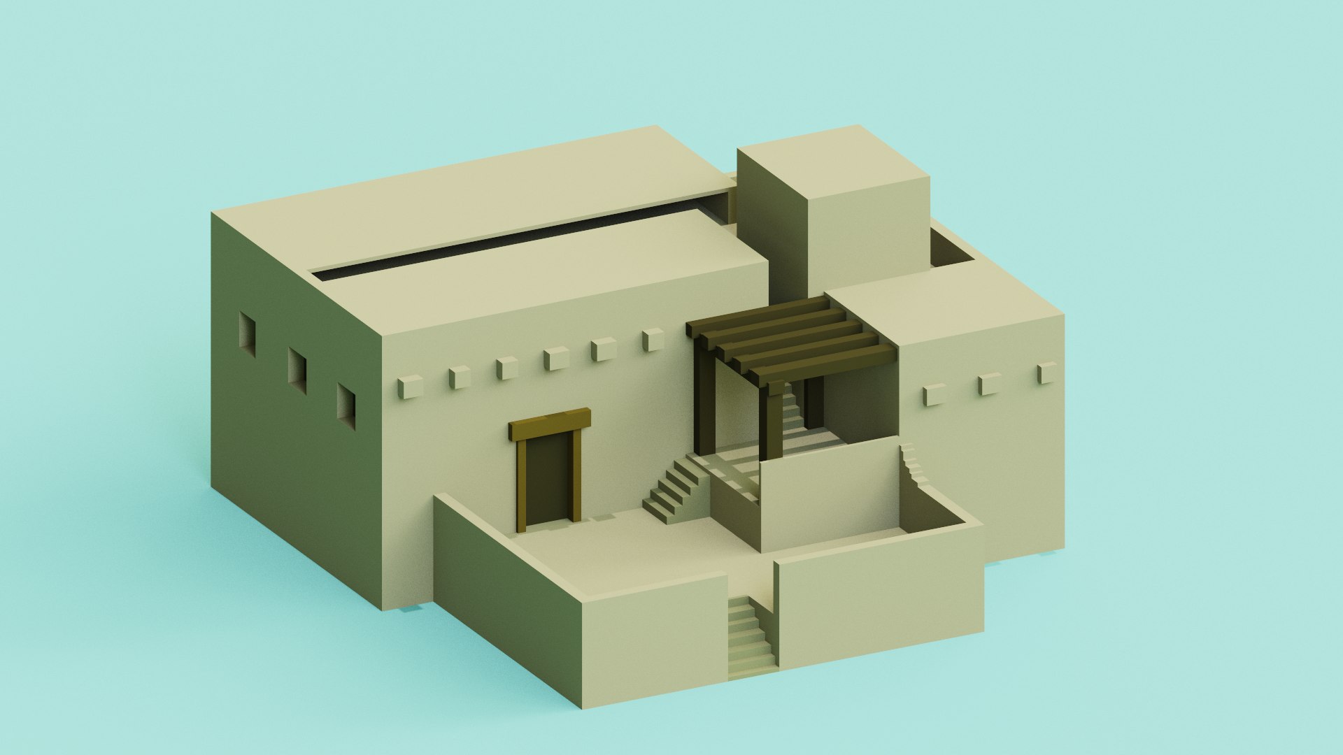 3D Voxel House https://p.turbosquid.com/ts-thumb/So/6mkIwU/Vo/snap20220312234637/png/1647122695/1920x1080/fit_q87/97e617ea1b72af99ad343c9a0a6f2b01eaac1e88/snap20220312234637.jpg