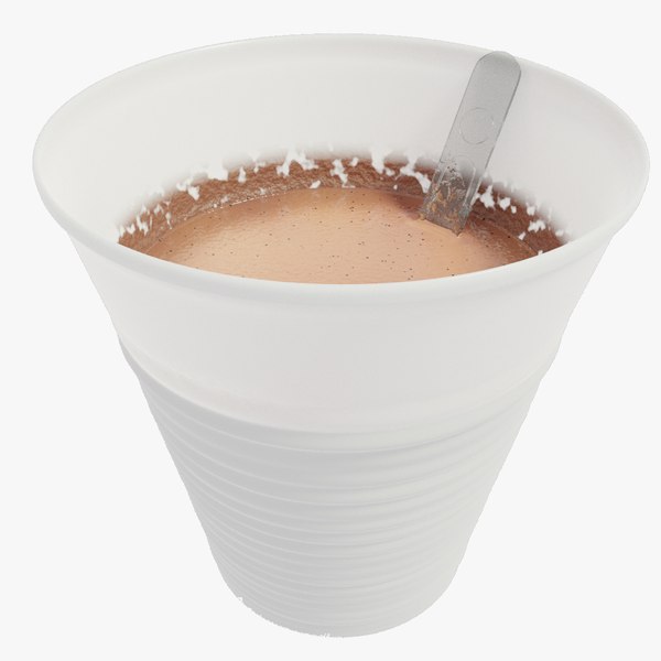 3D plastic coffee cup model