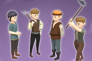 Stylized NPC - Male Peasants Pack