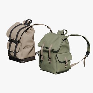 3D Canvas Backpack model