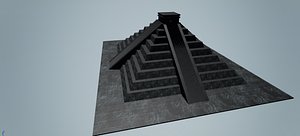 Ancient Mayan Temple With Interior