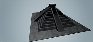 Ancient Mayan Temple With Interior