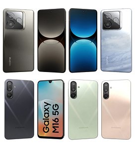 3D Realme GT7 Pro Racing Edition And Samsung Galaxy M16 5G