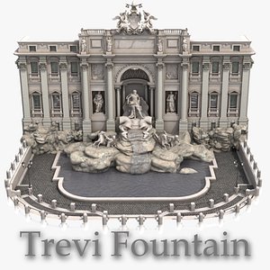 3D model Trevi Fountain