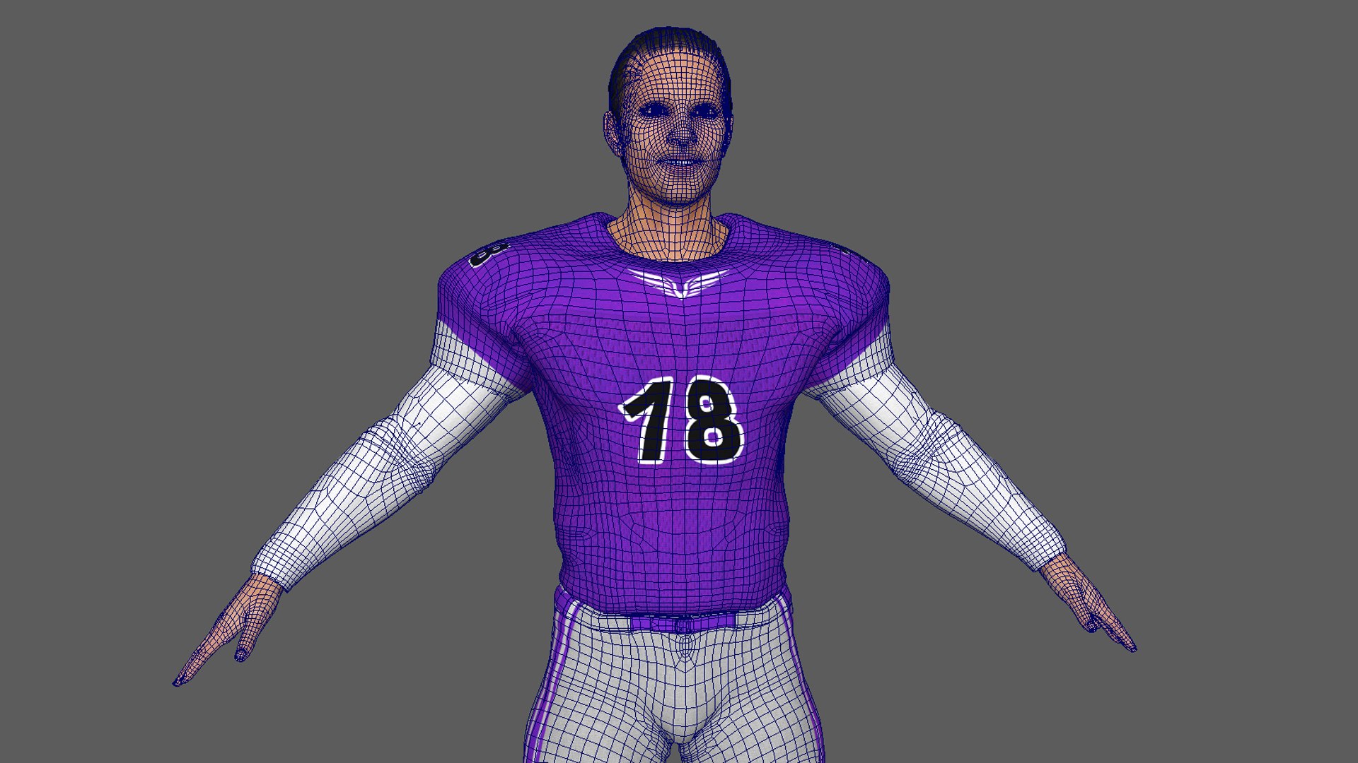 3D American Football Player V3 Model - TurboSquid 1801103