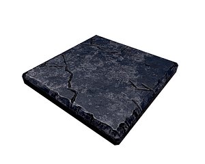 3d model old metal block