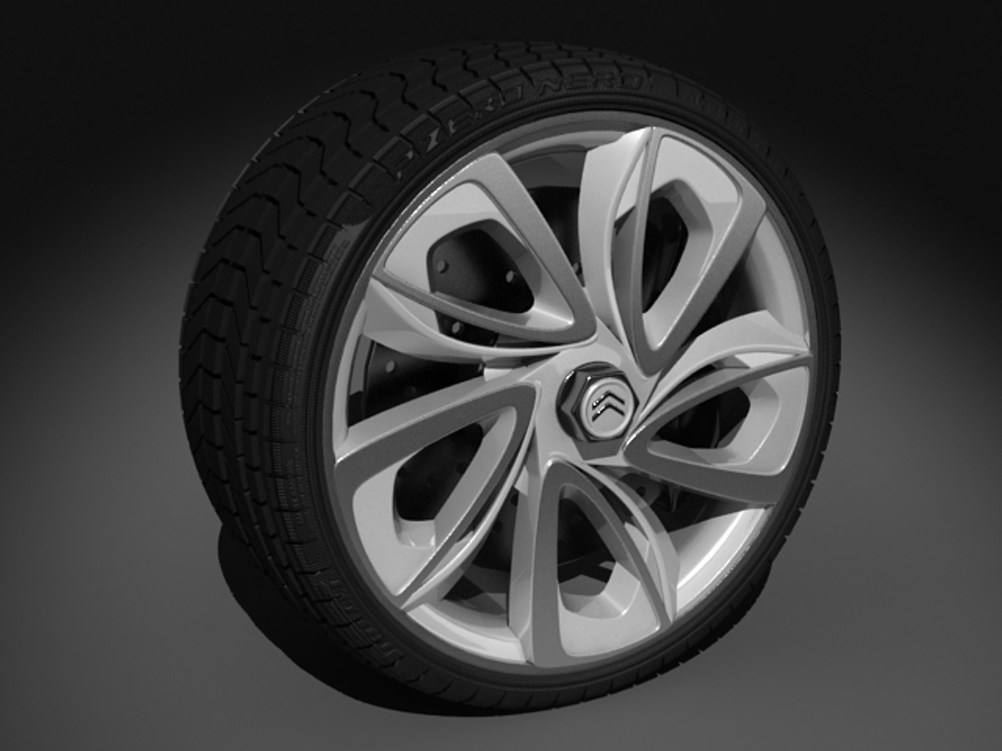 citroen gt wheel tyre 3d max