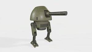 3D Lowpoly rigged mecha