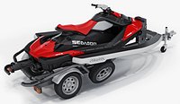Jet Ski SEA-DOO Spark on Trailer