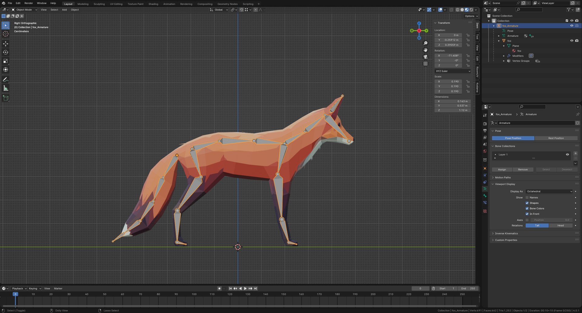 Lowpoly Fox 3D - TurboSquid 2199369