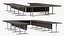 Modern U Shape Conference Table Dark Wood
