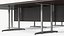 Modern U Shape Conference Table Dark Wood
