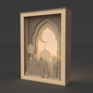 Ramadan lantern frame model