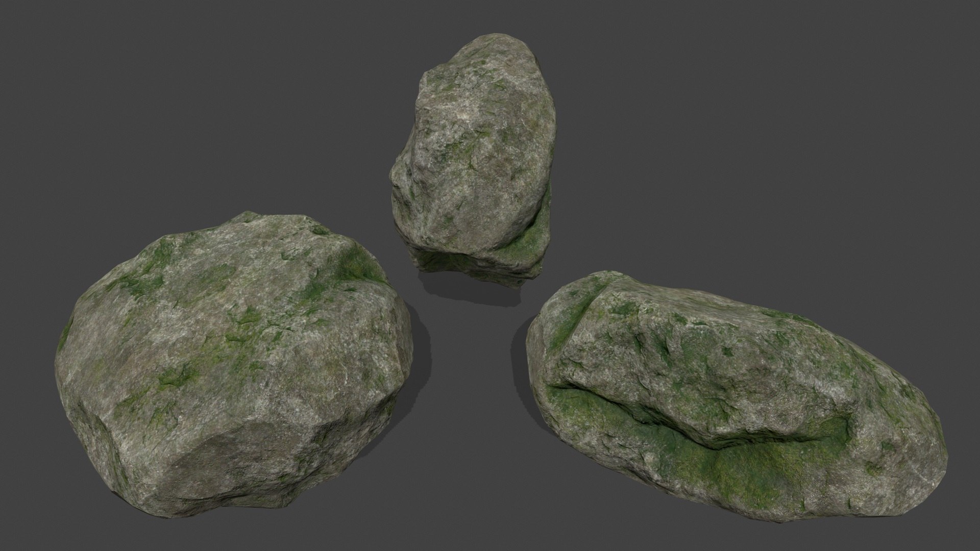3D Moss Rock Model - TurboSquid 1282397