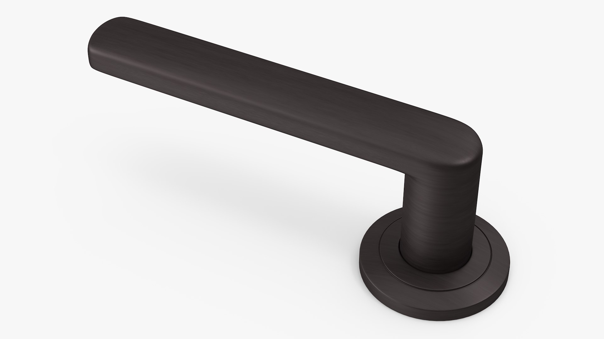 Dark Bronze Straight Door Handles 3D model preview