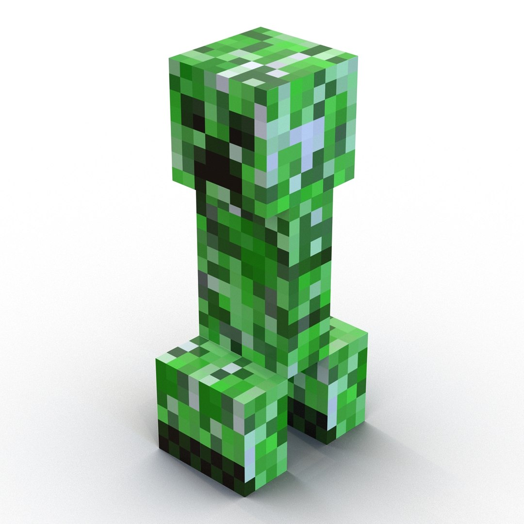 Minecraft Creeper, Creeper, grass, 3D Modeling png